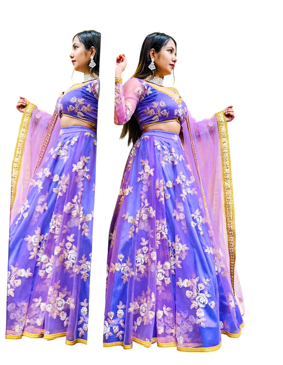 Lehenga Choli-Purple